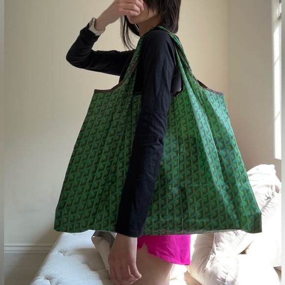 Large Reusable grocery Tote Bag, Eco Friendly Foldable Nylon Tote, Market Bag - Picture 3 of 9